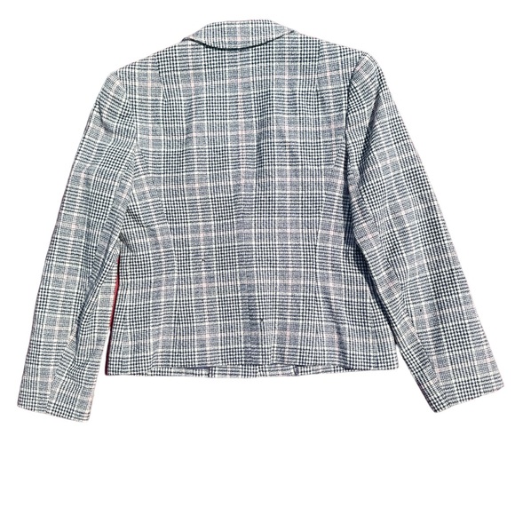 Pendleton Vintage Women’s Blazer/ 6 Petite/ black, cream, & pink plaid - Picture 8 of 13